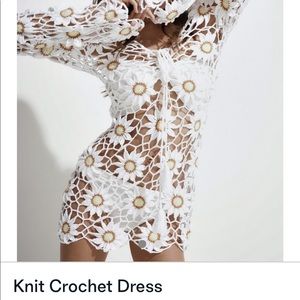 Knit sunflower cover up